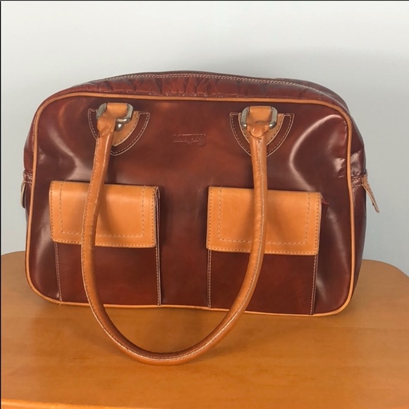 Lottusse 🦋 Stunning 2 Tone Leather Shoulder Bag - Picture 8 of 8